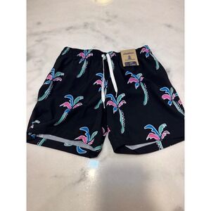 Chubbies The Havana Nights 5.5 Classic Swim Trunk Neon Palm Tree Mens Small